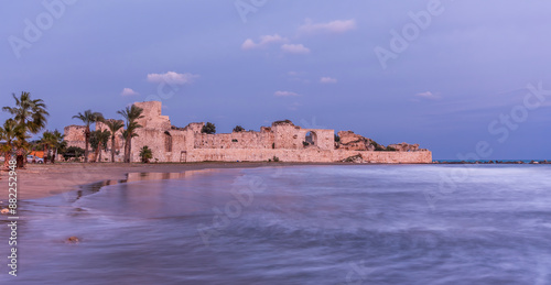 Fototapeta Naklejka Na Ścianę i Meble -  The Ancient Kizkalesi Castle view in Turkey