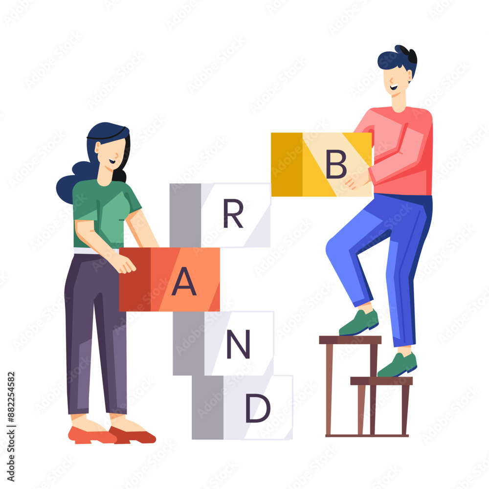 Character based flat illustration of leadership
Character based flat illustration of leadership