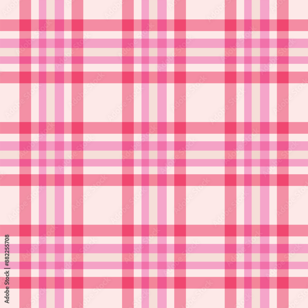 Hot Pink and Red plaid gingham seamless pattern. For fabric, textile and wrapping paper Hot Pink and Red plaid gingham seamless pattern. For fabric, textile and wrapping paper