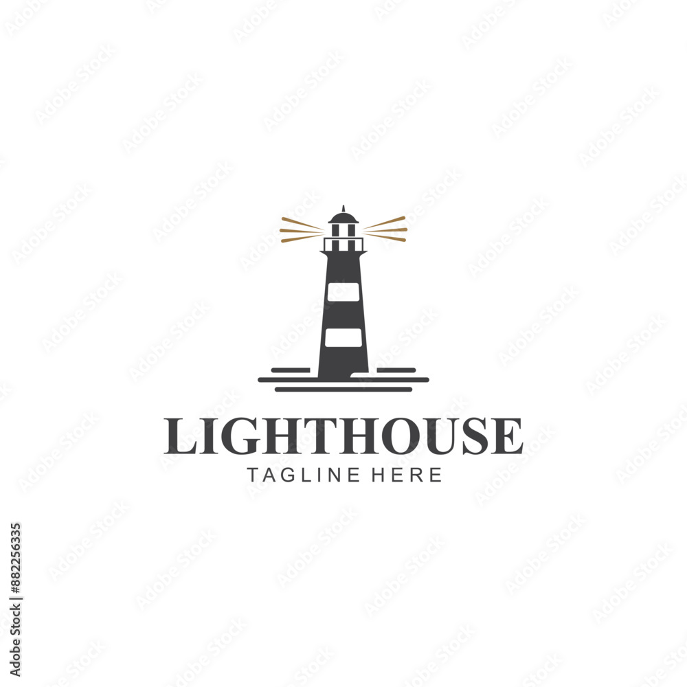 Lighthouse logo design vector illustration template Lighthouse logo design vector illustration template
