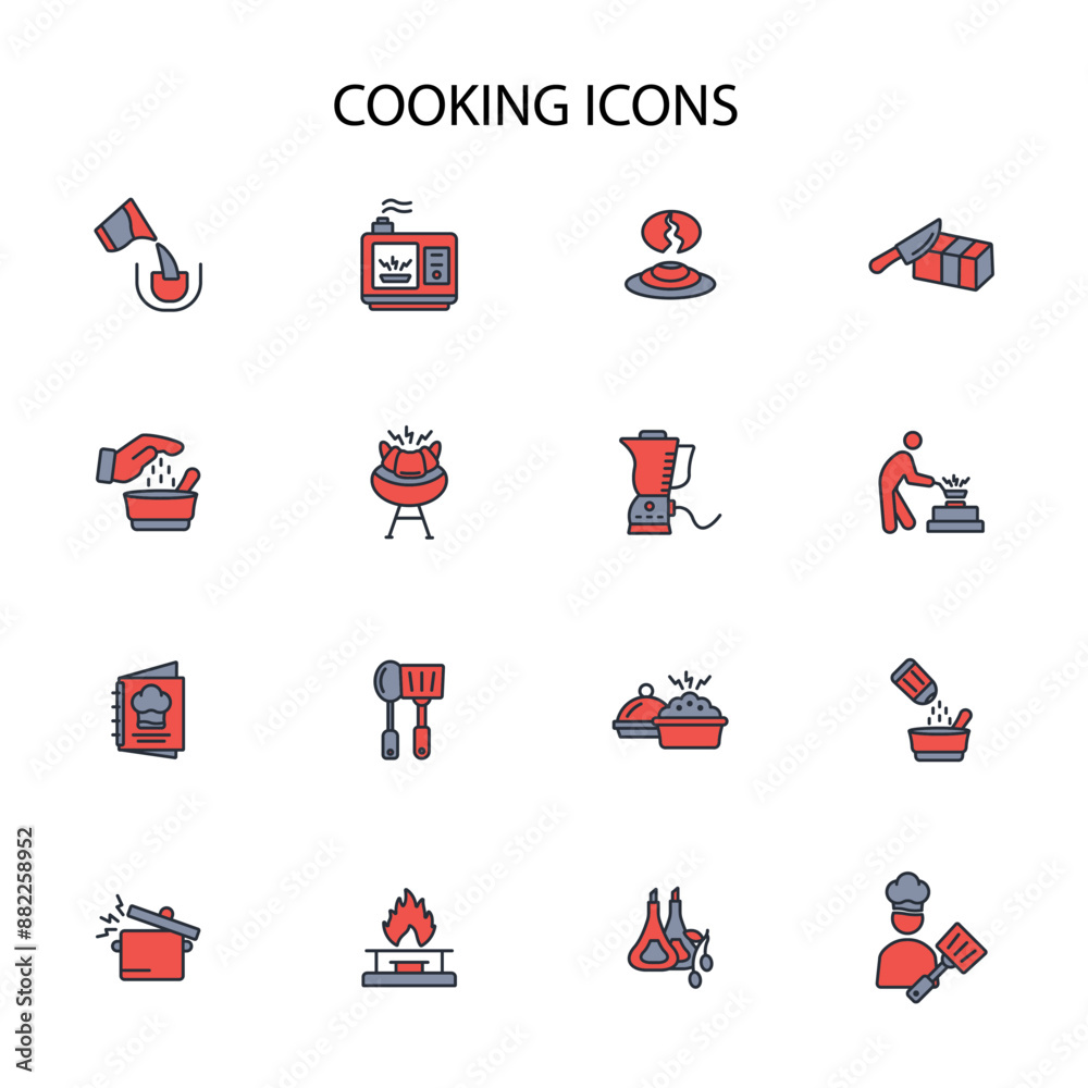 Cooking icon set.vector.Editable stroke.linear style sign for use web design,logo.Symbol illustration. Cooking icon set.vector.Editable stroke.linear style sign for use web design,logo.Symbol illustration.