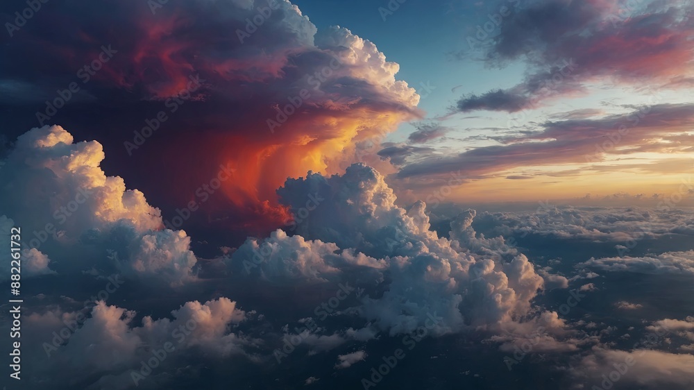 Abstract weather background with colourful clouds panorama. Abstract weather background with colourful clouds panorama.