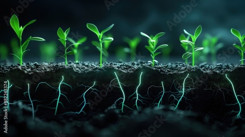 Soil organic carbon levels indicating soil health