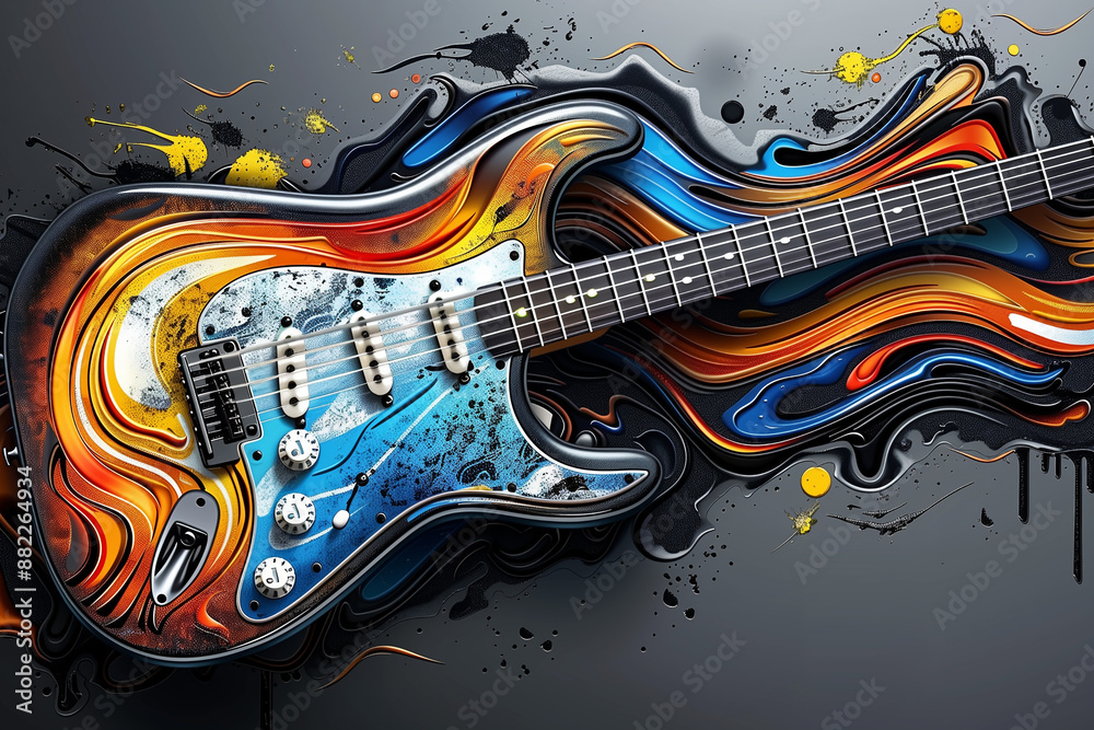 Abstract poster on the theme of musical instruments . Vector illustration of abstract art. Artistic background. Abstract poster on the theme of musical instruments . Vector illustration of abstract art. Artistic background.