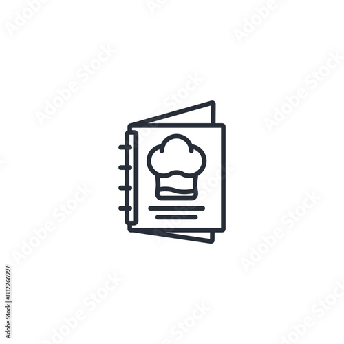 recipe icon. vector.Editable stroke.linear style sign for use web design,logo.Symbol illustration.