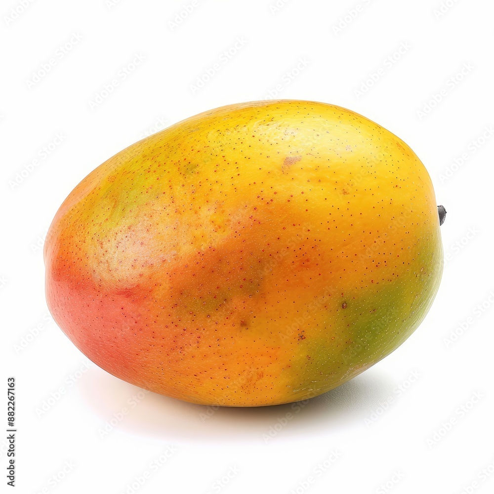 Ripe Yellow Mango Isolated on White Background. Ripe Yellow Mango Isolated on White Background.