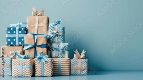 The stack of wrapped presents