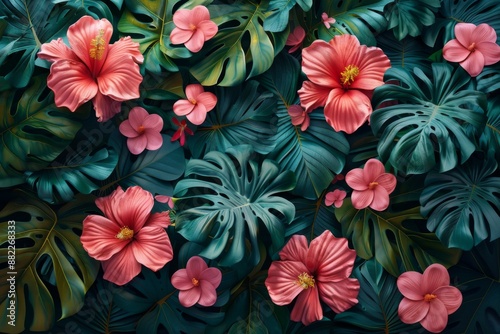 Tropical Floral Tapestry