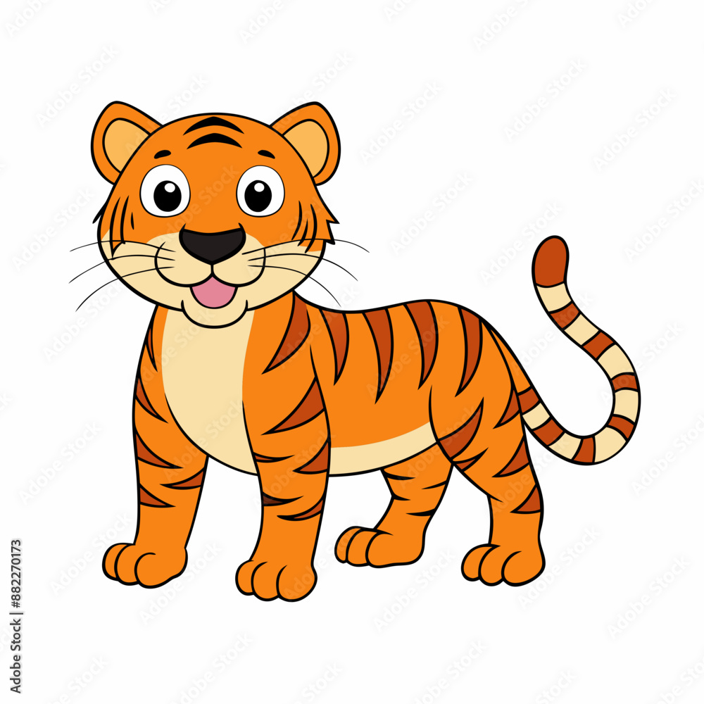 Tiger Vector Illustration, Lion Vector Art, Tiger Silhouette, Tiger cartoon Character Tiger Vector Illustration, Lion Vector Art, Tiger Silhouette, Tiger cartoon Character