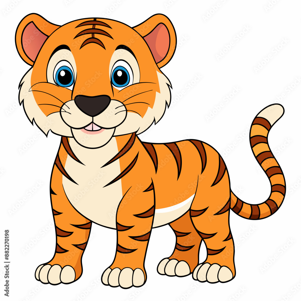 Tiger Vector Illustration, Lion Vector Art, Tiger Silhouette, Tiger cartoon Character Tiger Vector Illustration, Lion Vector Art, Tiger Silhouette, Tiger cartoon Character