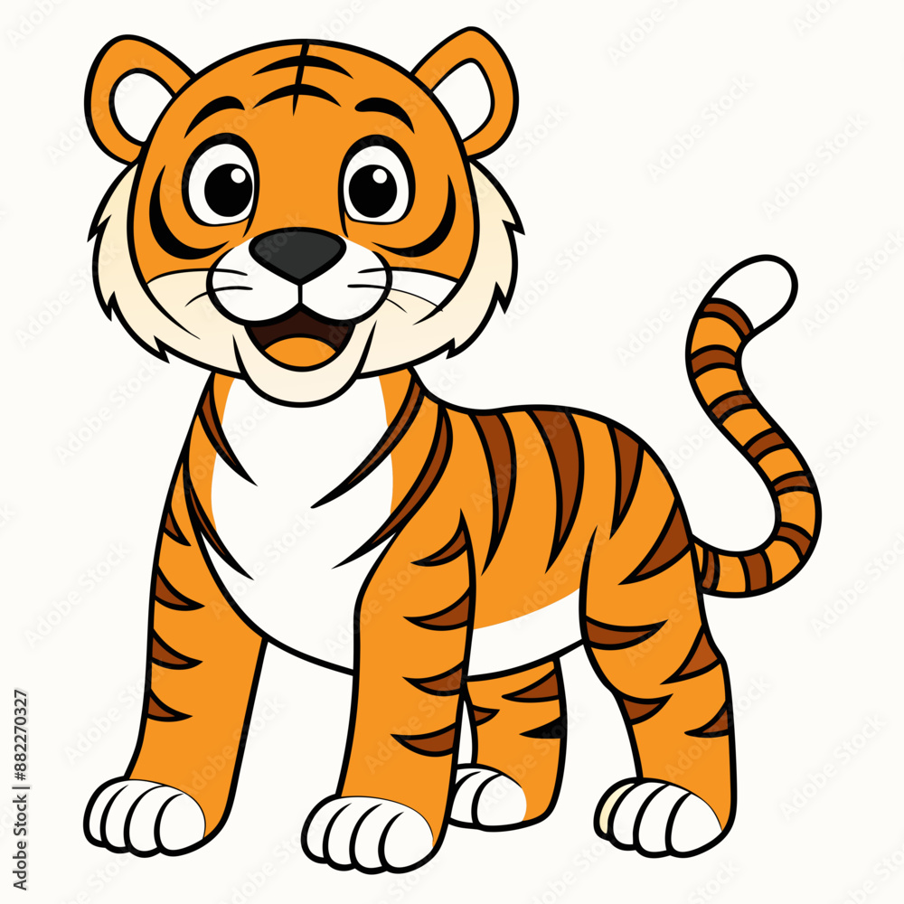 Tiger Vector Illustration, Lion Vector Art, Tiger Silhouette, Tiger cartoon Character Tiger Vector Illustration, Lion Vector Art, Tiger Silhouette, Tiger cartoon Character