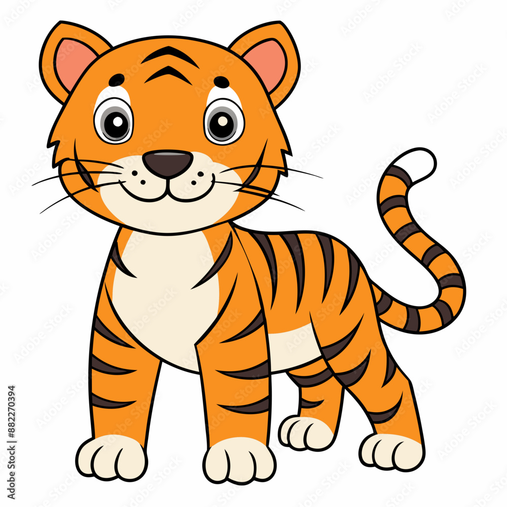 Tiger Vector Illustration, Lion Vector Art, Tiger Silhouette, Tiger cartoon Character Tiger Vector Illustration, Lion Vector Art, Tiger Silhouette, Tiger cartoon Character