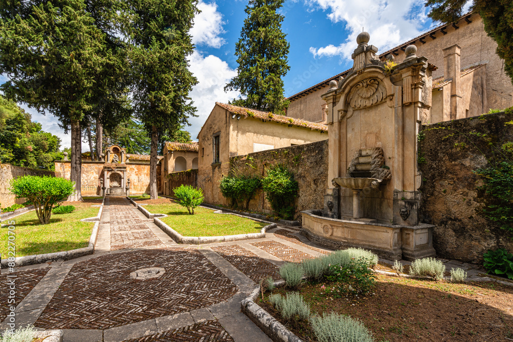Fototapeta premium The marvelous Certosa di Padula, monastic complex and Unesco world heritage site in the province of Salerno, Campania, Italy.