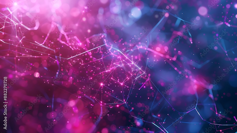 Obraz premium Futuristic network technology violet and magenta background