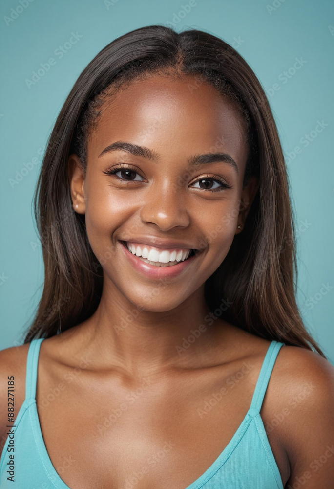 Portrait view of a regular happy smiling Bahamas girl, ultra realistic, candid, social media, avatar image, plain solid background Portrait view of a regular happy smiling Bahamas girl, ultra realistic, candid, social media, avatar image, plain solid background
