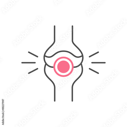 Joint pain line outline icon