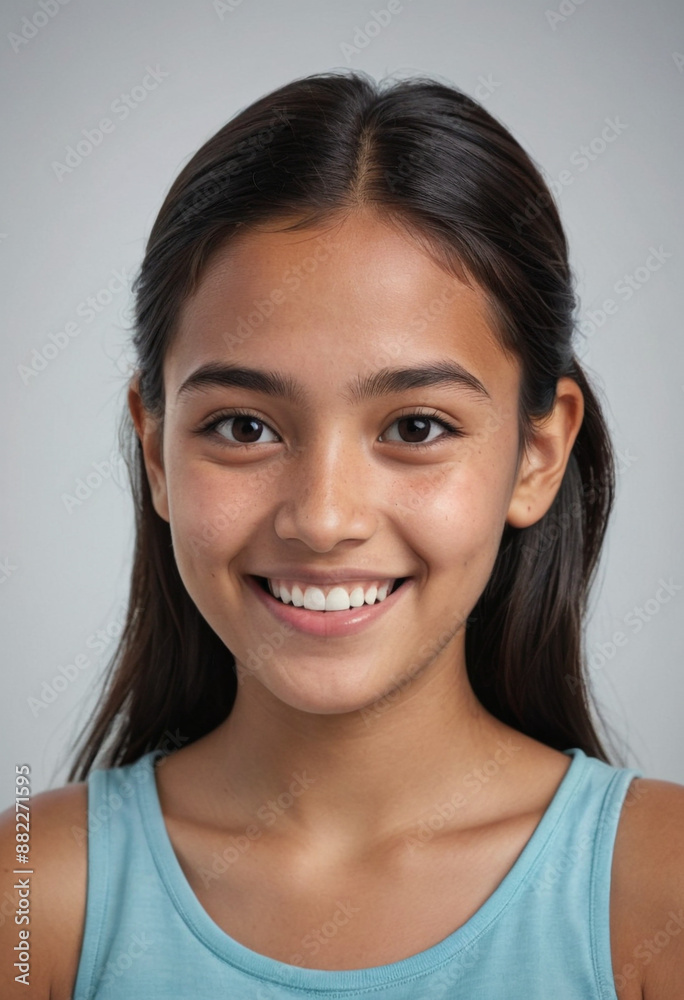 Portrait view of a regular happy smiling Guatemala girl, ultra realistic, candid, social media, avatar image, plain solid background Portrait view of a regular happy smiling Guatemala girl, ultra realistic, candid, social media, avatar image, plain solid background