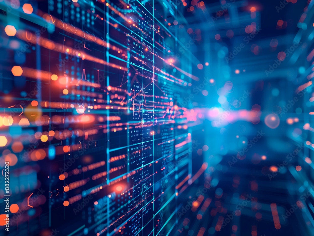 Technology background of binary code - AI Generated Technology background of binary code - AI Generated