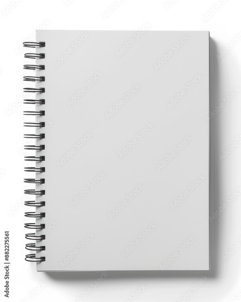 Spiral Mockup. White Blank Spiral Notebook Isolated with Clipping Path for Mockup Design Spiral Mockup. White Blank Spiral Notebook Isolated with Clipping Path for Mockup Design