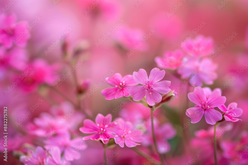 Tiny Pink Flowers. Beautiful Blossom of Pink Flowers in a Garden Setting Tiny Pink Flowers. Beautiful Blossom of Pink Flowers in a Garden Setting