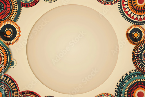 Africa patterned design. African background, banner with tribal traditional grunge pattern, elements, 