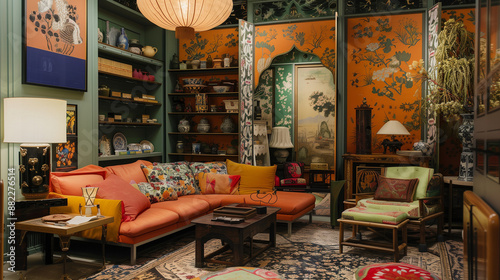 A room decorated in the 