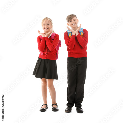 Little classmates in stylis...