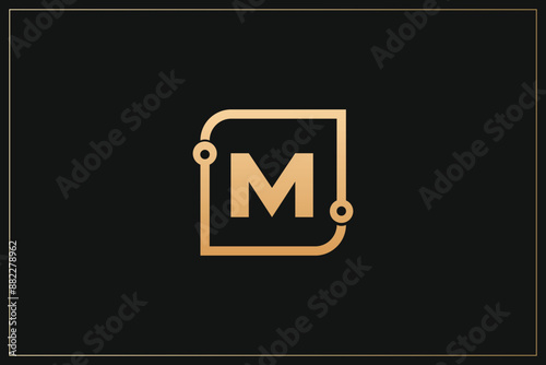 M Letter Trademark Brand Logo