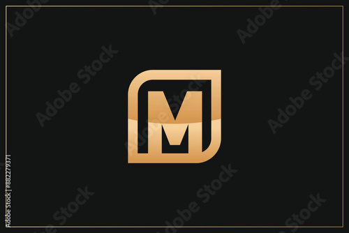 M Letter Trademark Brand Logo