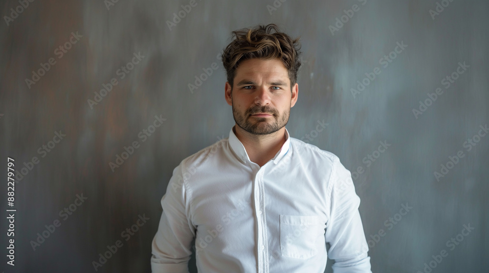 portrait of a man in white shirt portrait of a man in white shirt