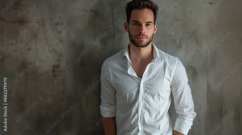 portrait of a man in white shirt
