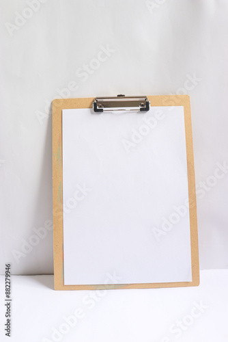 clipboard with blank paper