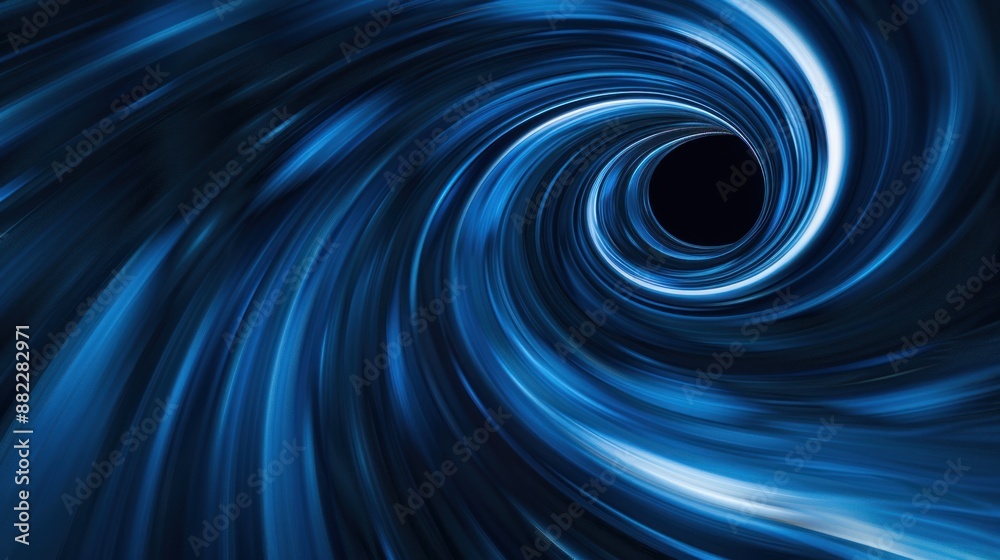 Abstract Blue Swirling Tunnel of Light Abstract Blue Swirling Tunnel of Light
