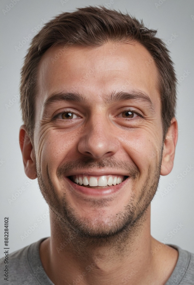 Portrait view of a regular happy smiling Czech Republic man, ultra realistic, candid, social media, avatar image, plain solid background Portrait view of a regular happy smiling Czech Republic man, ultra realistic, candid, social media, avatar image, plain solid background