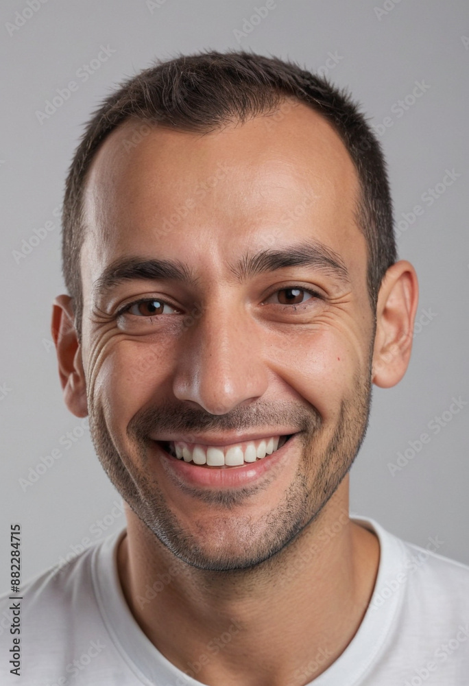 Portrait view of a regular happy smiling Malta man, ultra realistic, candid, social media, avatar image, plain solid background Portrait view of a regular happy smiling Malta man, ultra realistic, candid, social media, avatar image, plain solid background