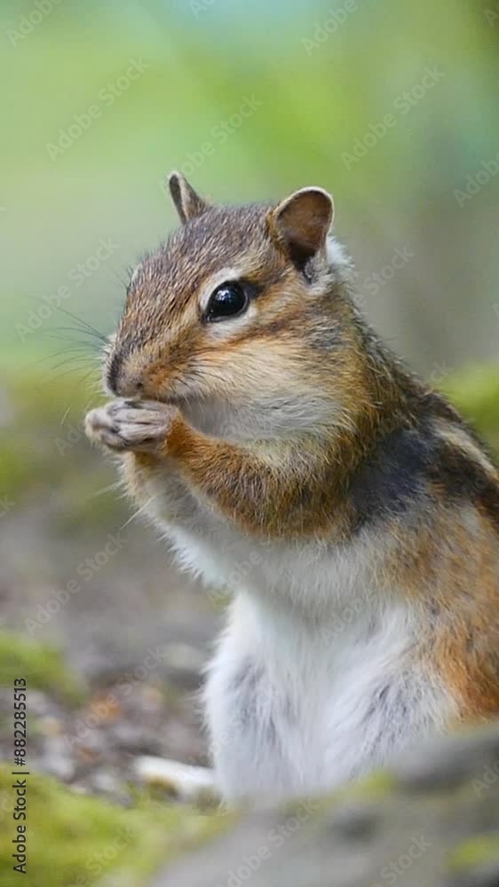 Chipmunk eating nut in slowmotion Chipmunk eating nut in slowmotion