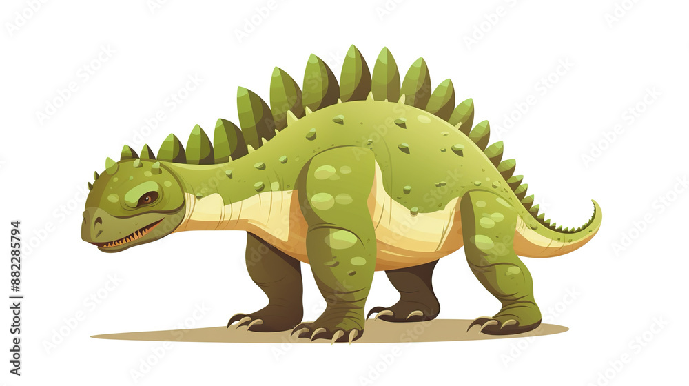 Obraz premium Isolated Stegosaurus dinosaur on a white background