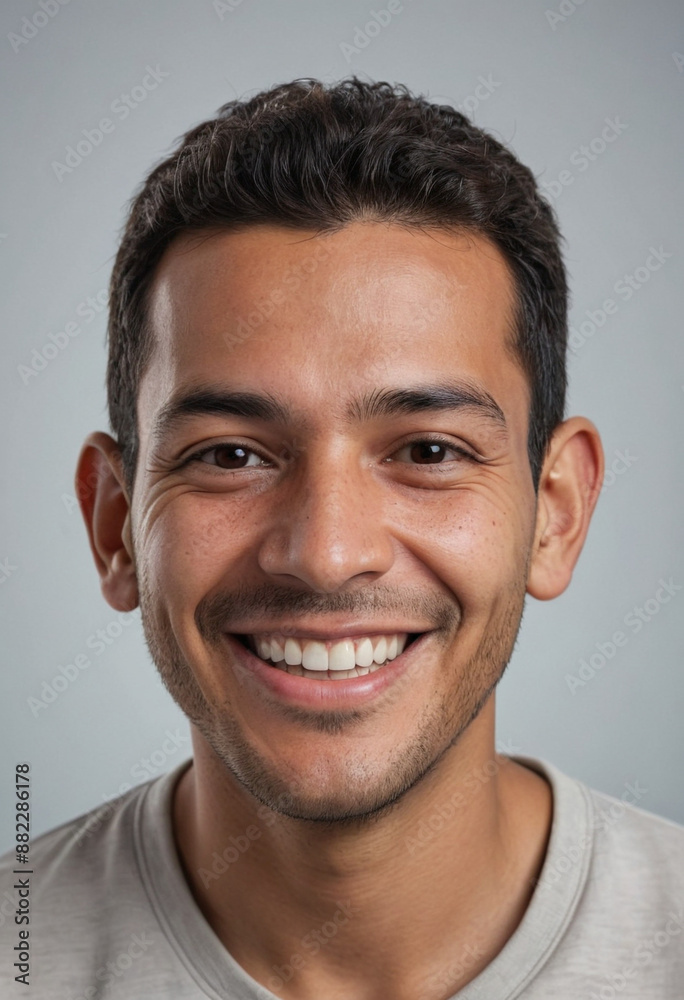 Portrait view of a regular happy smiling Honduras man, ultra realistic, candid, social media, avatar image, plain solid background Portrait view of a regular happy smiling Honduras man, ultra realistic, candid, social media, avatar image, plain solid background
