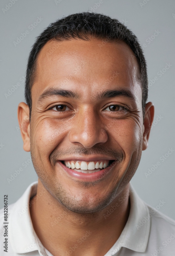Portrait view of a regular happy smiling Samoa man, ultra realistic, candid, social media, avatar image, plain solid background Portrait view of a regular happy smiling Samoa man, ultra realistic, candid, social media, avatar image, plain solid background