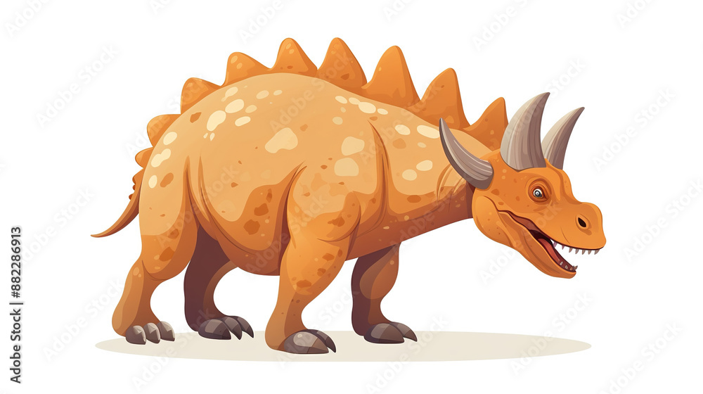 Dinosaur triceratops on a white background Dinosaur triceratops on a white background