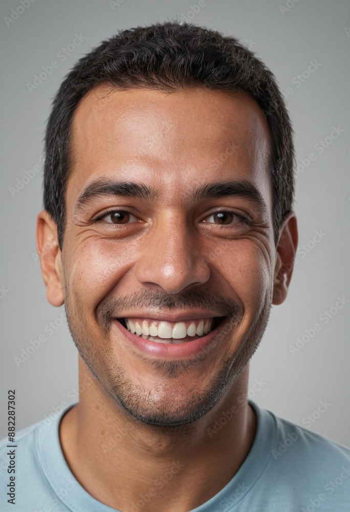 Portrait view of a regular happy smiling Venezuela man, ultra realistic, candid, social media, avatar image, plain solid background Portrait view of a regular happy smiling Venezuela man, ultra realistic, candid, social media, avatar image, plain solid background