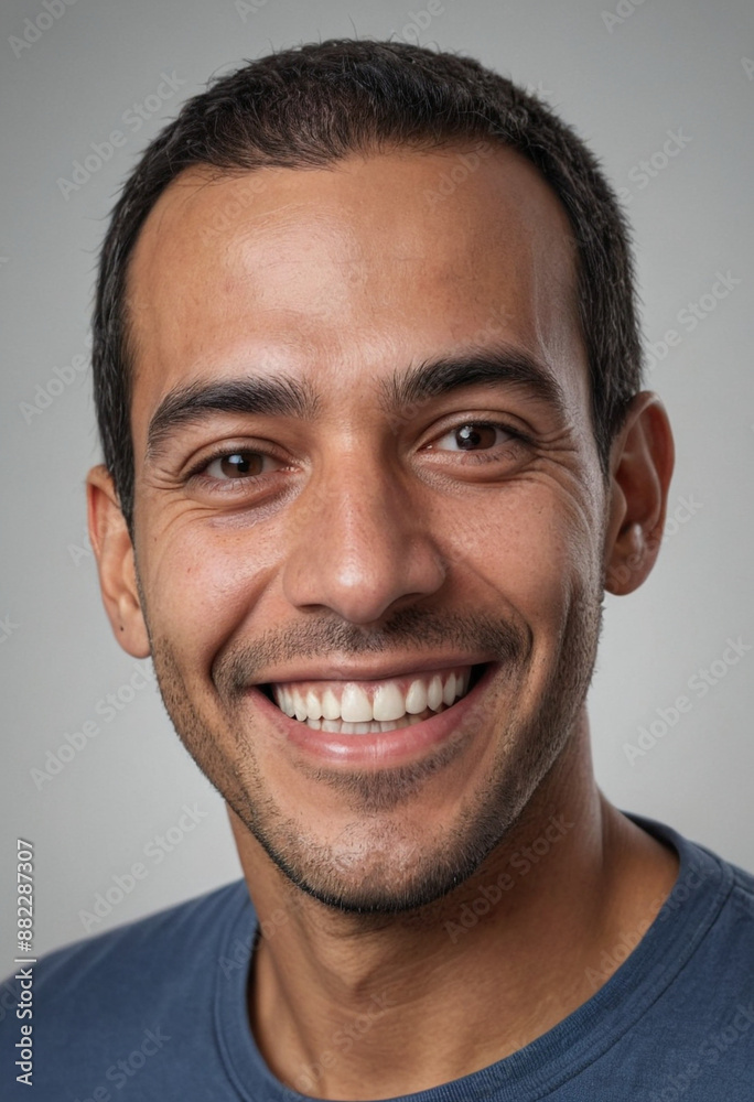Portrait view of a regular happy smiling Venezuela man, ultra realistic, candid, social media, avatar image, plain solid background Portrait view of a regular happy smiling Venezuela man, ultra realistic, candid, social media, avatar image, plain solid background