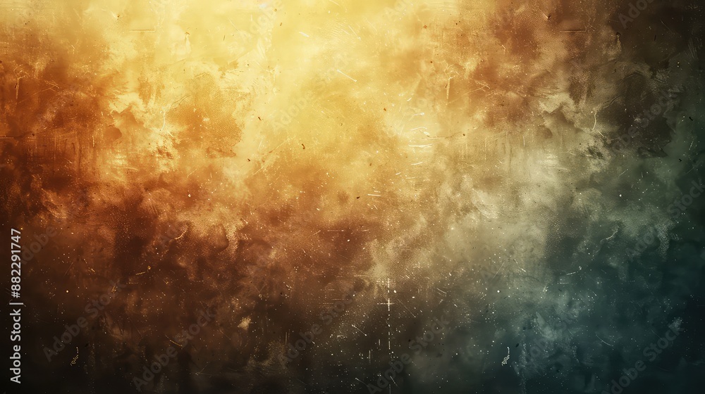 Fototapeta premium Grunge texture background in shades of brown and yellow with distressed weathered details