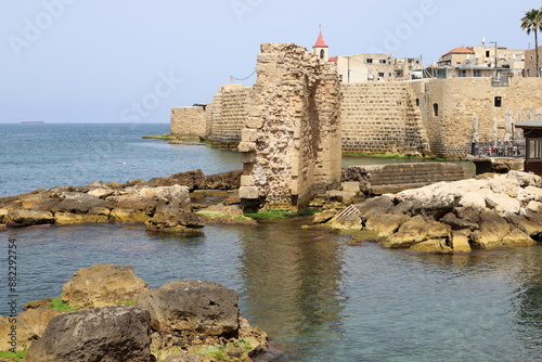 Akko Israel 05/26/1924. Ancient city - port on the shores of the Mediterranean Sea