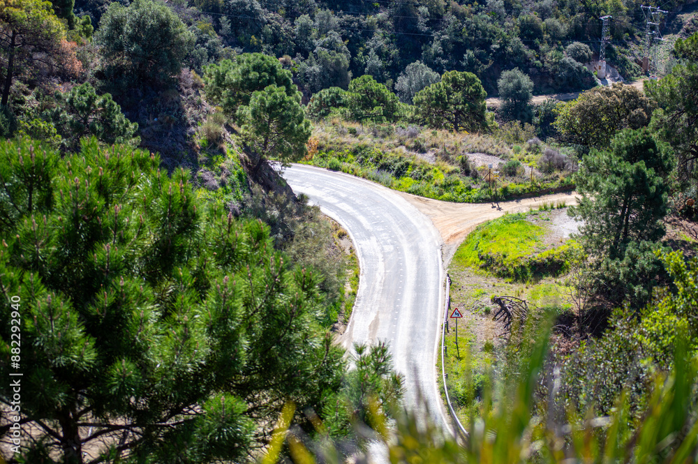 Hiking trail to Molinos river, Istan, Marbella, Spain Hiking trail to Molinos river, Istan, Marbella, Spain