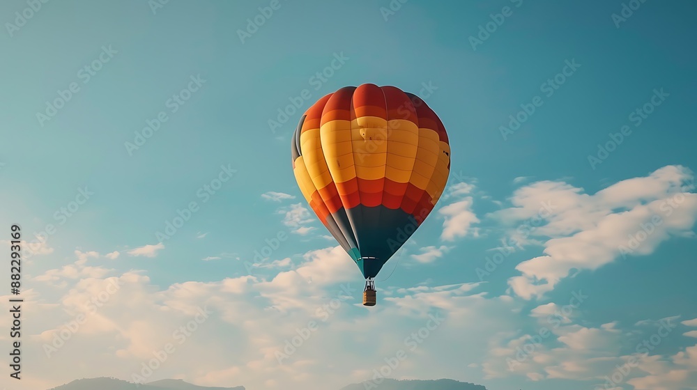 Fototapeta premium Hot air balloon flying over the sky