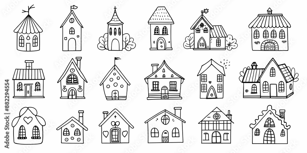Charming house collection with whimsical architectural designs Charming house collection with whimsical architectural designs