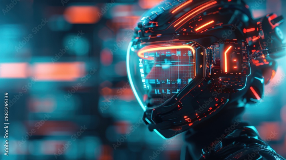 Cyberpunk Character Encountering Digital Overload with Holographic Tabs in Dark Colors - Digital Painting Concept Cyberpunk Character Encountering Digital Overload with Holographic Tabs in Dark Colors - Digital Painting Concept