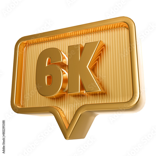 Thank you 6k followers celebration gold