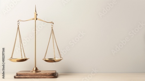 scales with copy space showing justice law or judicial concept